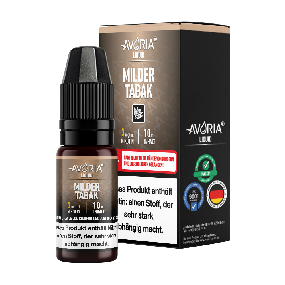Avoria - Apfel E-Zigaretten Liquid - Milder Tabak