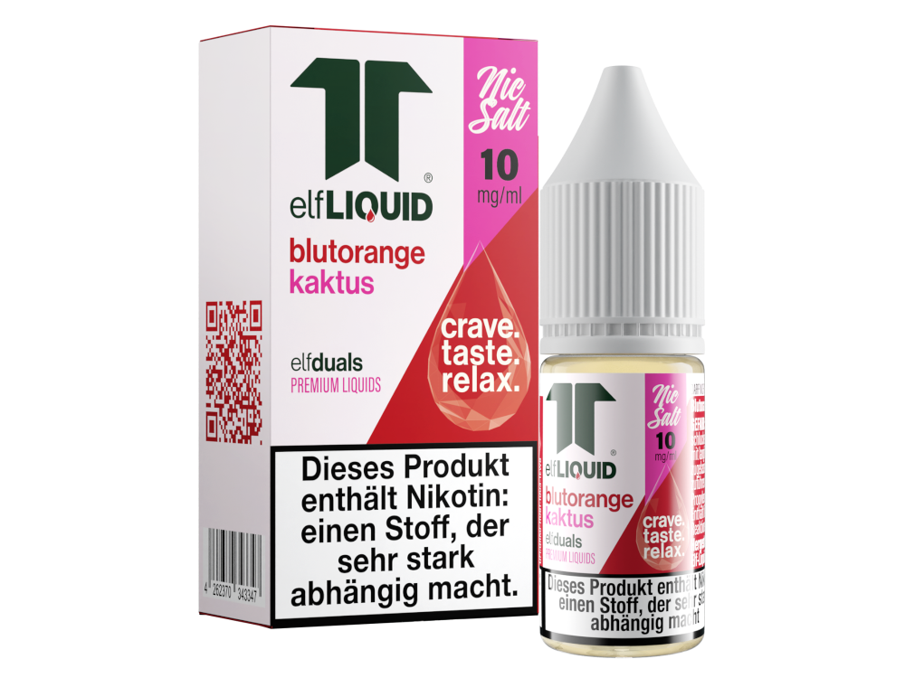 Elf-Liquid - Dual - Nikotinsalz Liquid 10 mg/ml - Blutorange-Kaktus