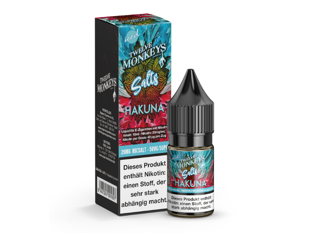 Twelve Monkeys - Iced - Nikotinsalz Liquid - Hakuna Twelve Monkeys - Iced - Nikotinsalz Liquid - Hakuna
