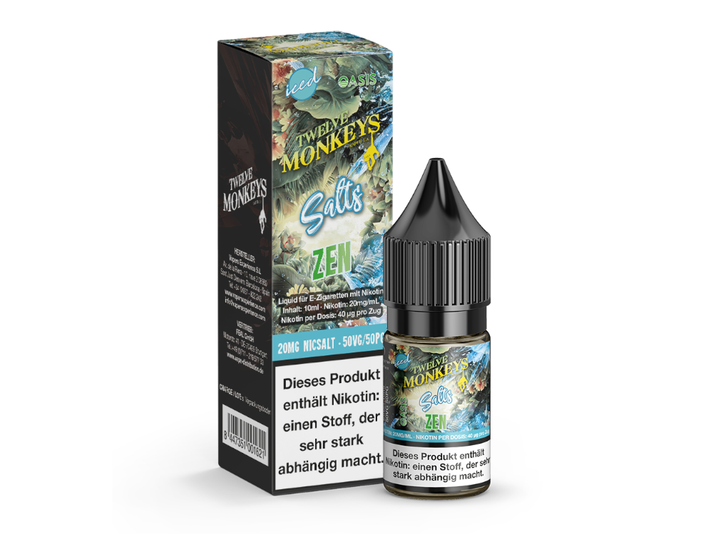 Twelve Monkeys - Iced - Nikotinsalz Liquid - Zen Twelve Monkeys - Iced - Nikotinsalz Liquid - Zen