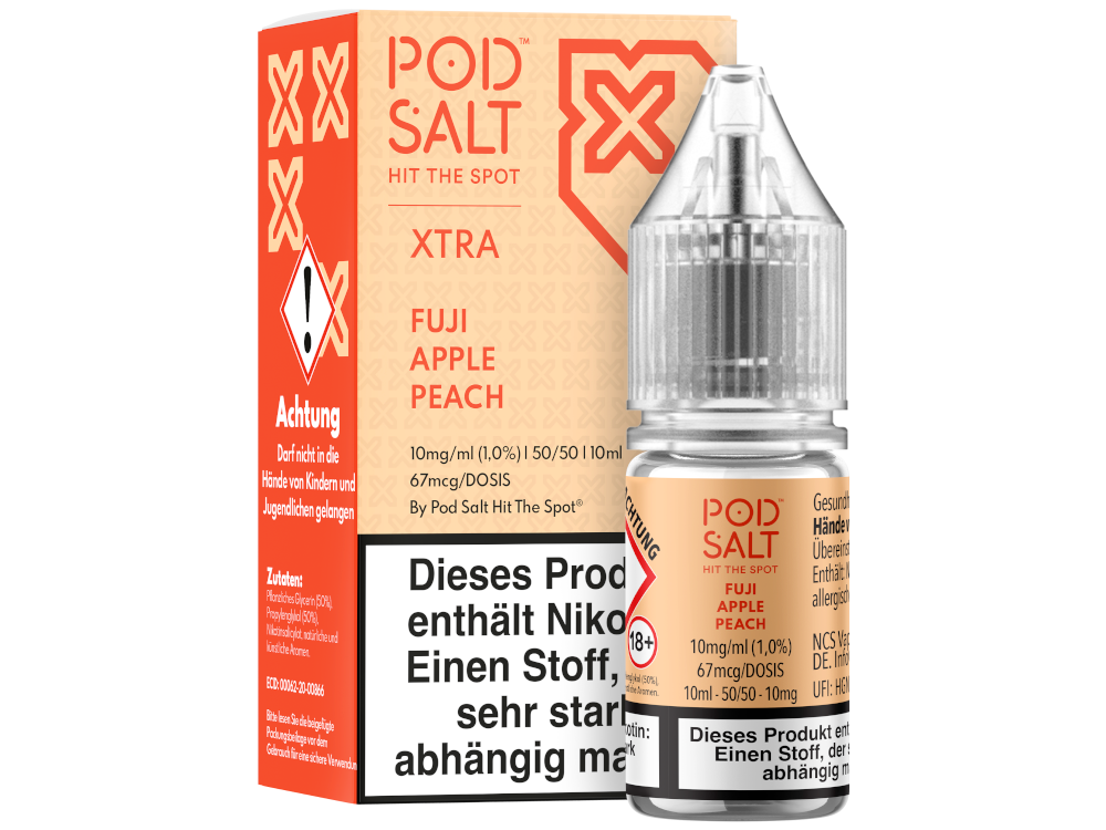 Pod Salt X - Nikotinsalz Liquid - Fuji Apple Peach Pod Salt X - Nikotinsalz Liquid - Fuji Apple Peach