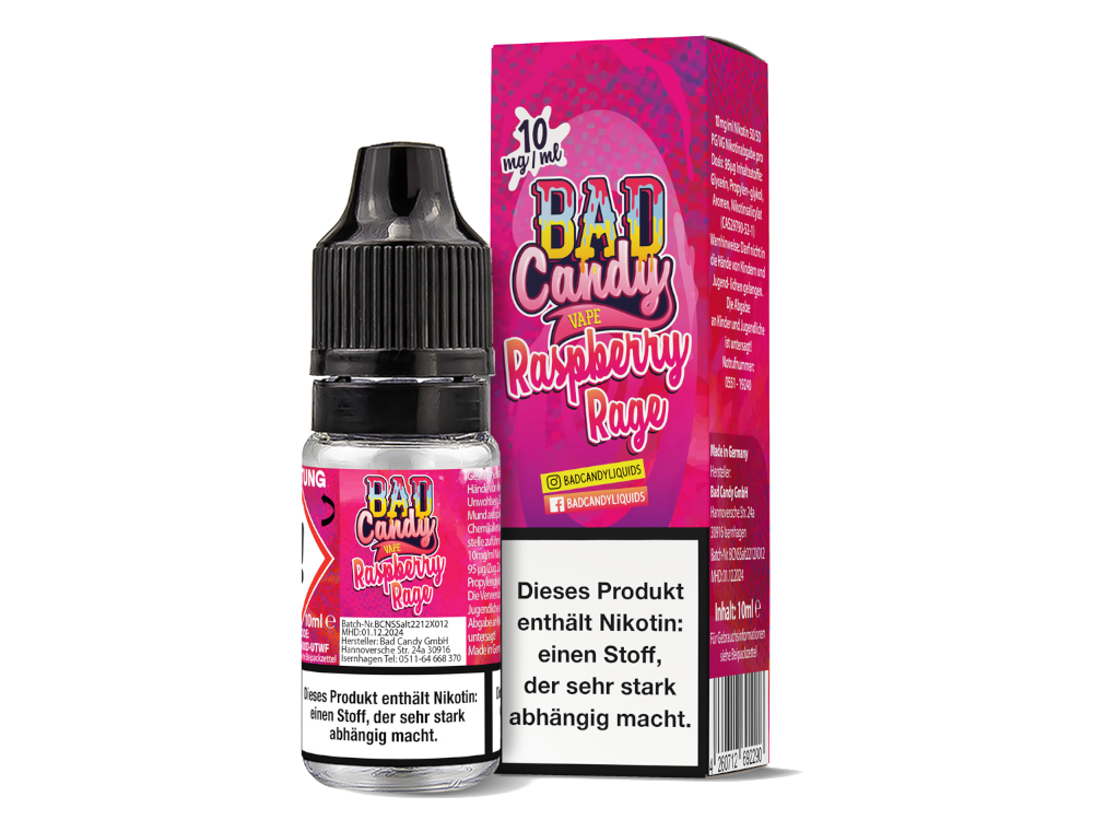 Bad Candy Liquids - Raspberry Rage - Nikotinsalz Liquid 