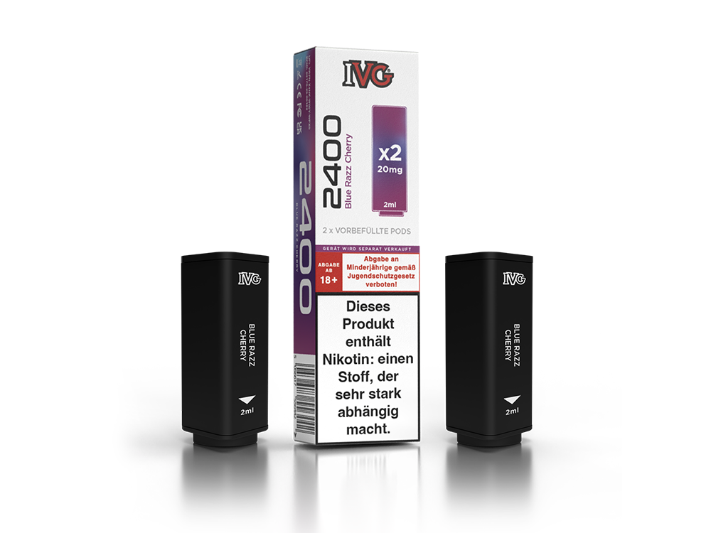 IVG - 2400 Pod 20mg/ml (2 Stück pro Packung) - Blue Razz Cherry