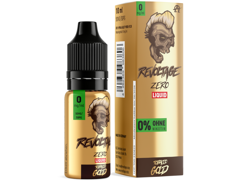 Revoltage - Tobacco Gold - Hybrid Nikotinsalz Liquid - Tobacco Gold Revoltage - Tobacco Gold - Hybrid Nikotinsalz Liquid - Tobacco Gold