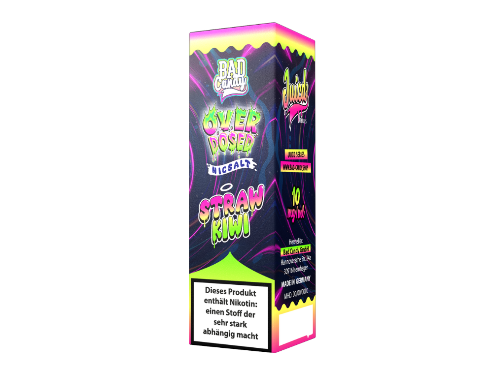 Bad Candy Liquids - Juicd - Nikotinsalz Liquid - Straw Kiwi Bad Candy Liquids - Juicd - Nikotinsalz Liquid - Straw Kiwi