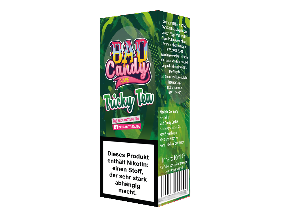 Bad Candy Liquids - Tricky Tea - Nikotinsalz Liquid 