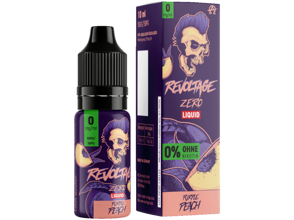 Revoltage - Tobacco Gold - Hybrid Nikotinsalz Liquid - Purple Peach Revoltage - Tobacco Gold - Hybrid Nikotinsalz Liquid - Purple Peach