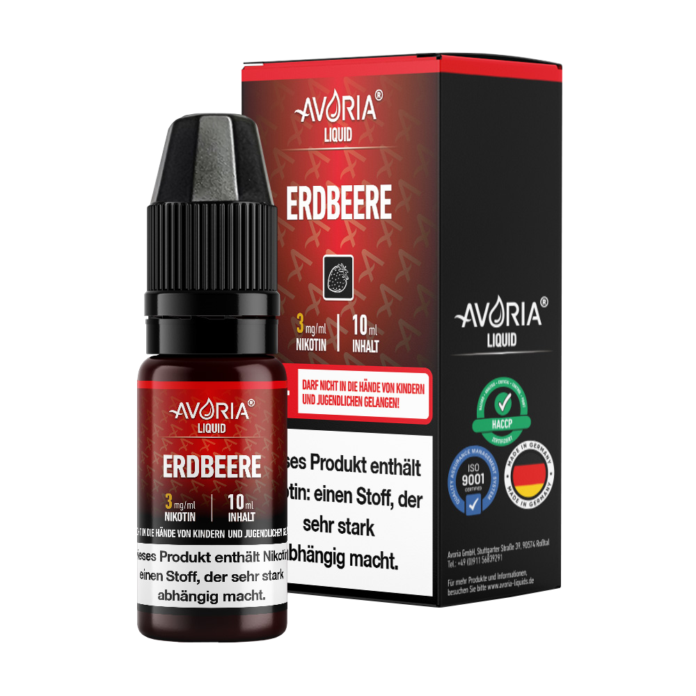 Avoria - Apfel E-Zigaretten Liquid - Erdbeere