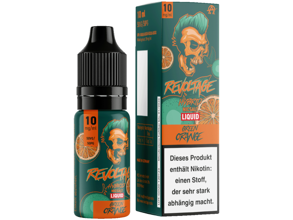 Revoltage - Tobacco Gold - Hybrid Nikotinsalz Liquid - Green Orange